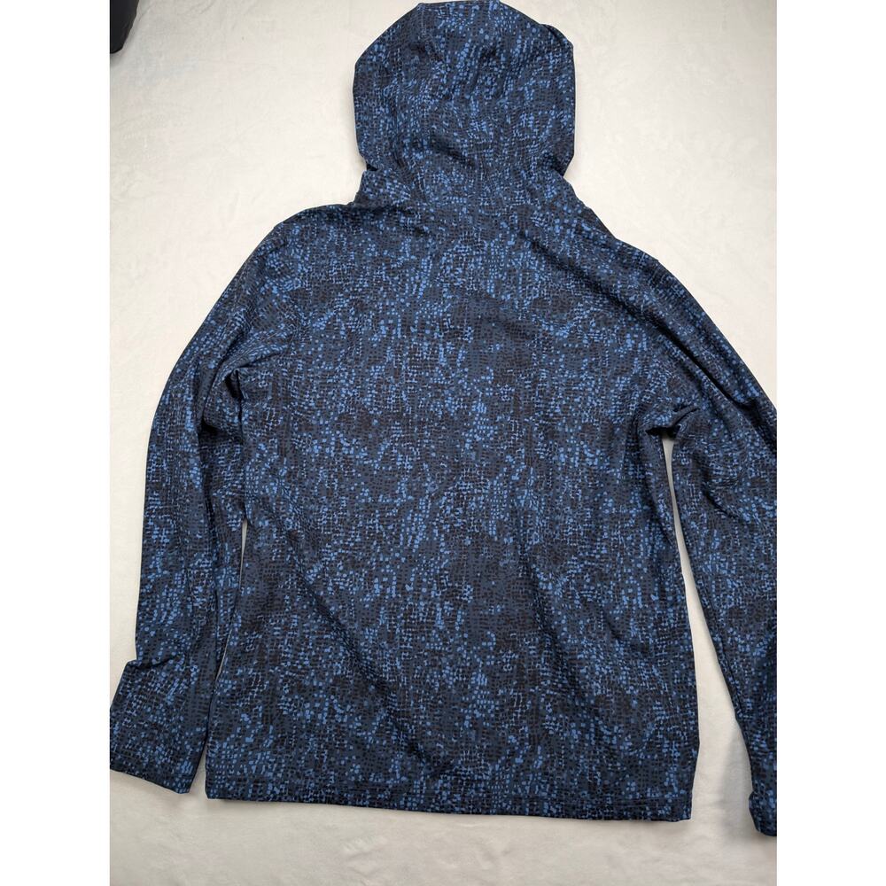 ALGO‎ Performance Mens Hoodie Large Blue Stretch Moisture Wicking Sweatshirt - Picture 7 of 7